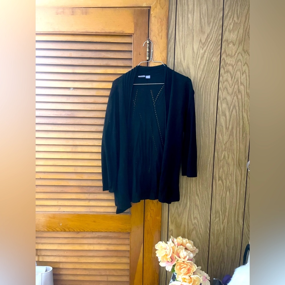 Black cardigan